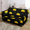 Black Taco Pattern Print Loveseat Cover-grizzshop