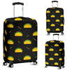 Black Taco Pattern Print Luggage Cover Protector-grizzshop