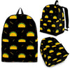 Black Taco Pattern Print Premium Backpack-grizzshop