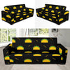 Black Taco Pattern Print Sofa Covers-grizzshop