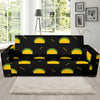 Black Taco Pattern Print Sofa Covers-grizzshop