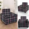 Black Tartan Plaid Armchair Cover-grizzshop