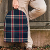 Black Tartan Plaid Backpack-grizzshop