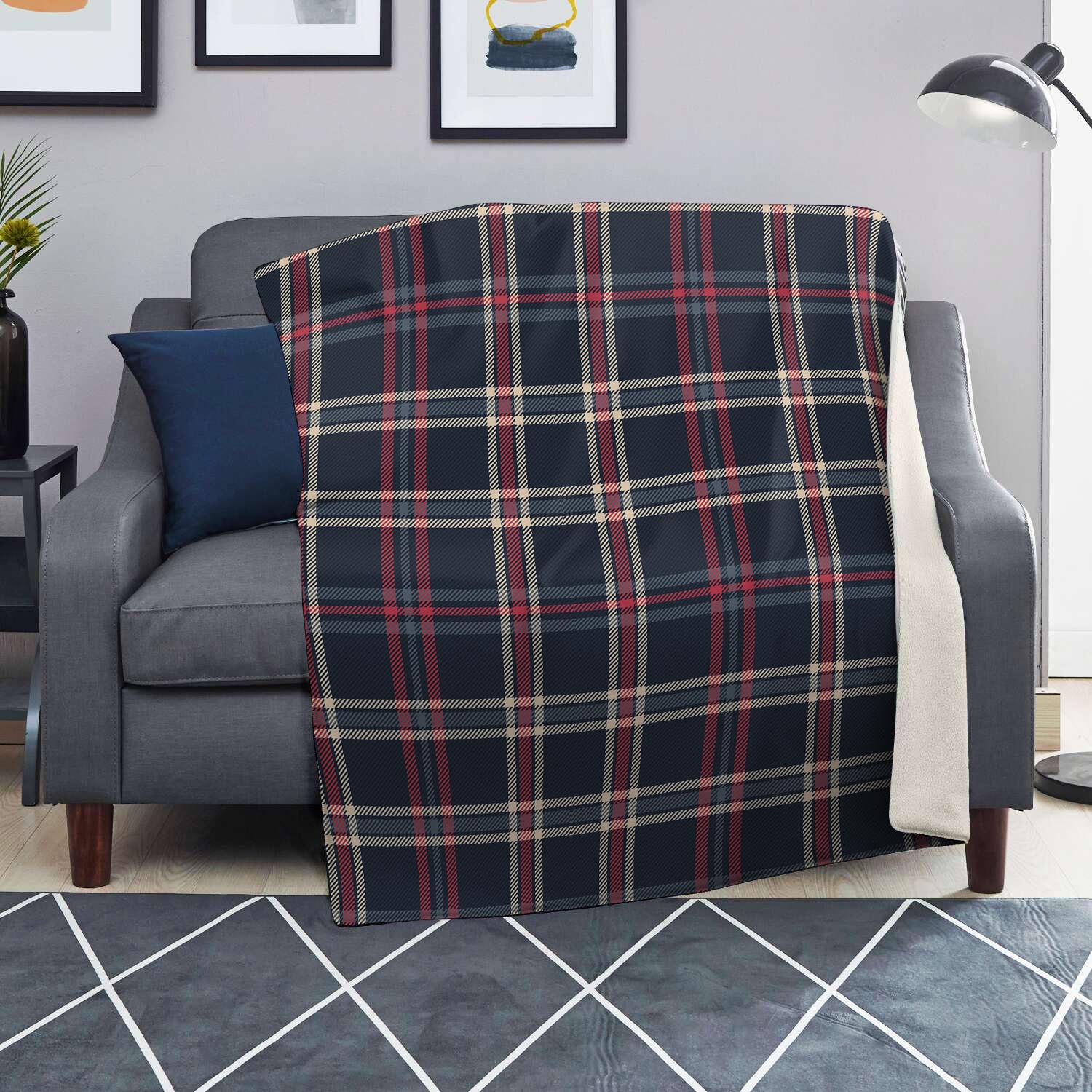 Black Tartan Plaid Blanket-grizzshop