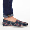 Black Tartan Plaid Canvas Shoes-grizzshop