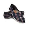 Black Tartan Plaid Canvas Shoes-grizzshop