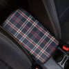 Black Tartan Plaid Car Console Cover-grizzshop