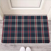 Black Tartan Plaid Door Mat-grizzshop