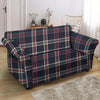 Black Tartan Plaid Loveseat Cover-grizzshop