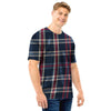 Black Tartan Plaid Men T Shirt-grizzshop