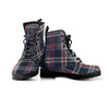 Black Tartan Plaid Men's Boots-grizzshop