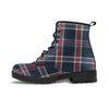 Black Tartan Plaid Men's Boots-grizzshop