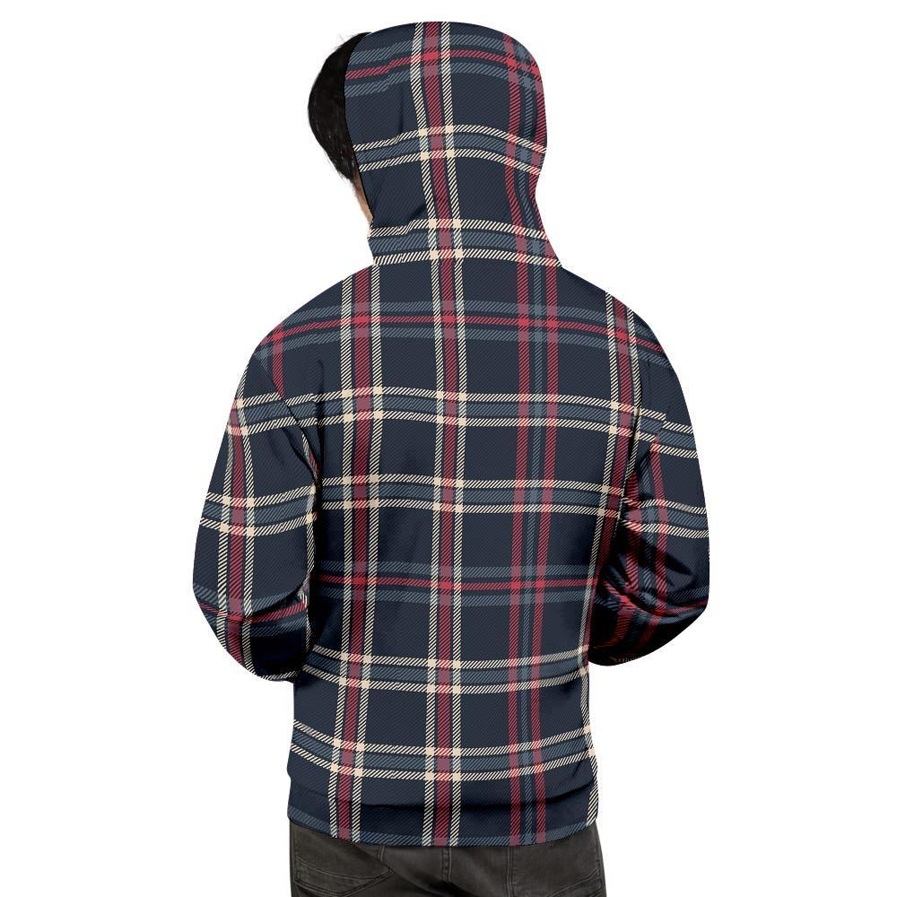 Black Tartan Plaid Men's Hoodie-grizzshop