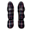 Black Tartan Plaid Muay Thai Shin Guard-grizzshop