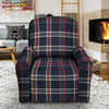 Black Tartan Plaid Recliner Cover-grizzshop