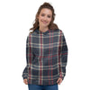 Black Tartan Plaid Women's Hoodie-grizzshop