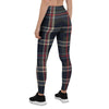 Black Tartan Plaid Women's Leggings-grizzshop