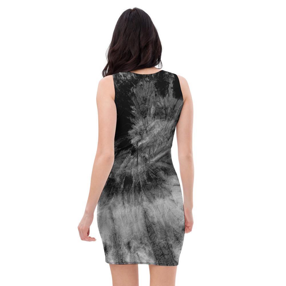 Black Tie Dye Bodycon Dress-grizzshop