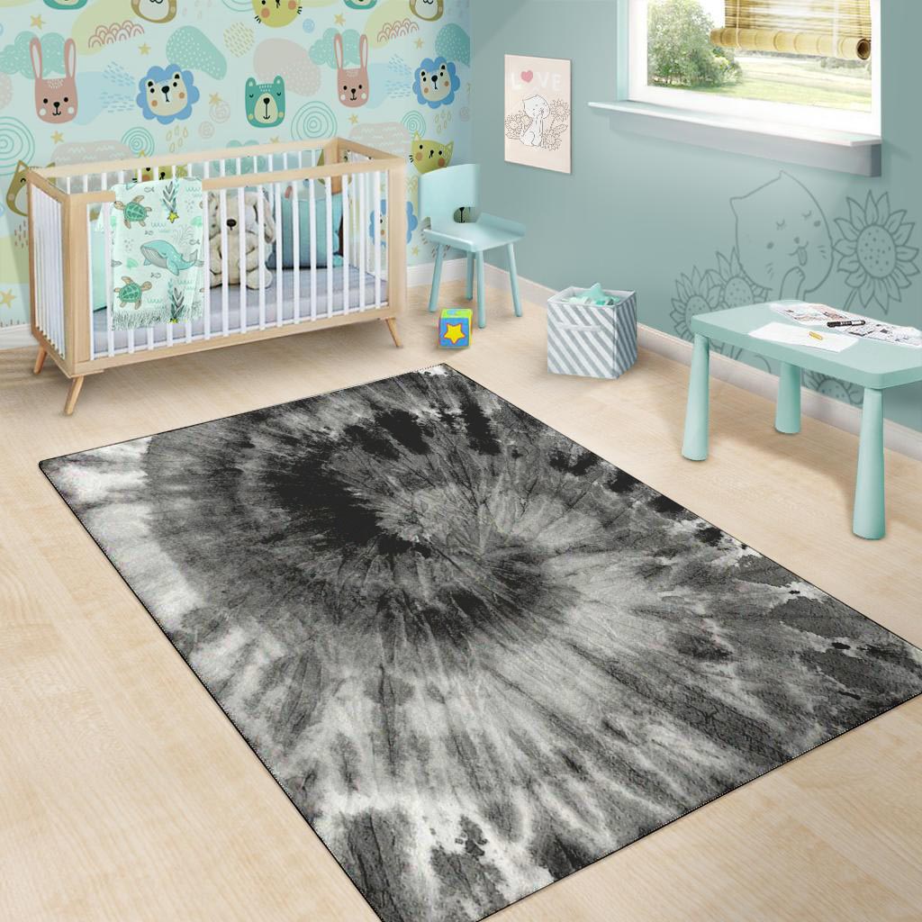 Black Tie Dye Floor Mat-grizzshop