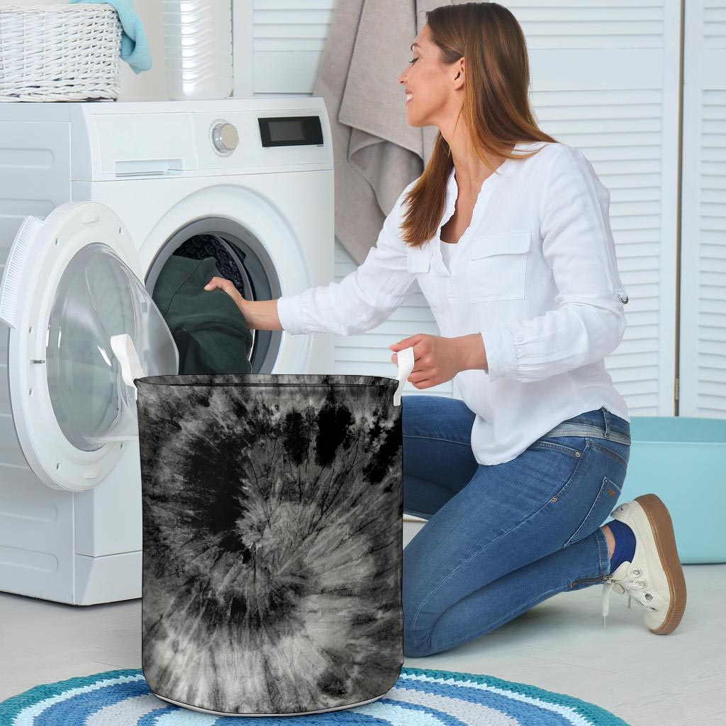 Black Tie Dye Laundry Basket-grizzshop