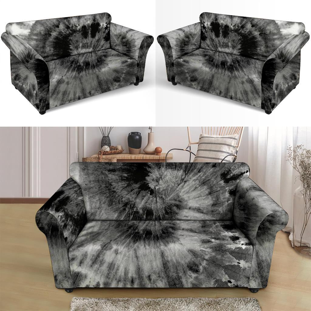 Black Tie Dye Loveseat Cover-grizzshop