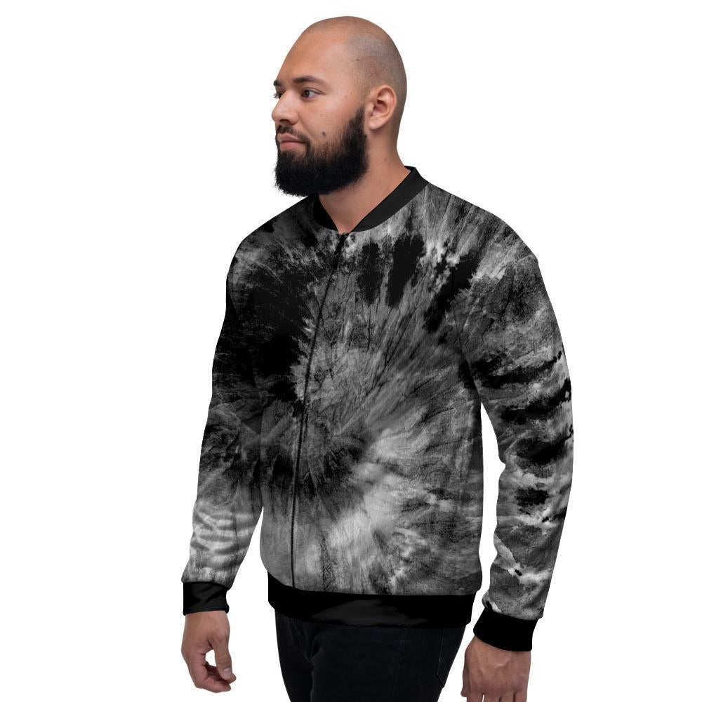 Black Tie Dye Men's Bomber Jacket-grizzshop