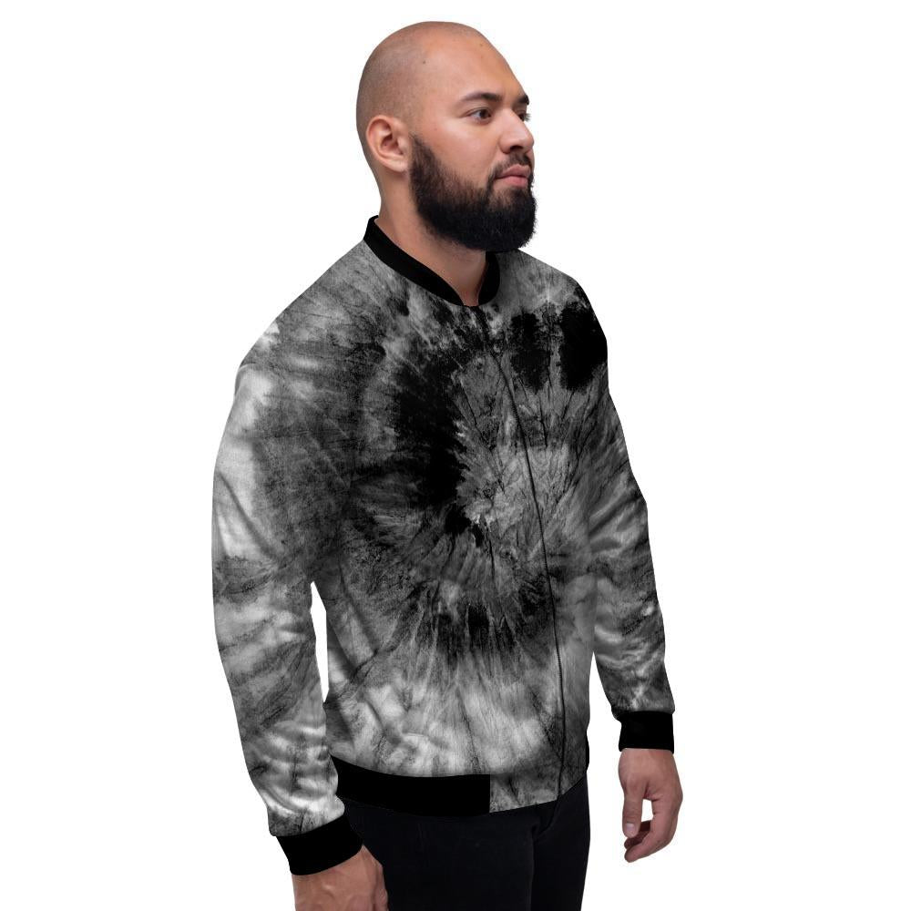 Black Tie Dye Men's Bomber Jacket-grizzshop