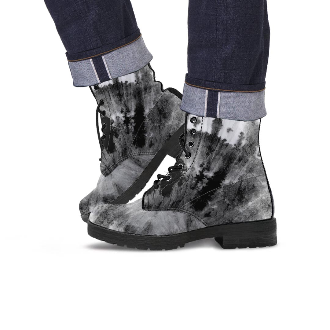 Black Tie Dye Men's Boots-grizzshop