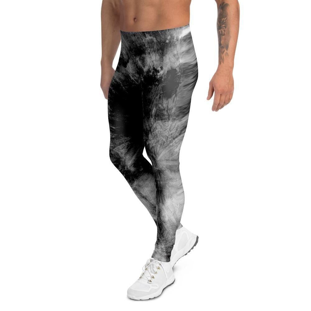 Black Tie Dye Men's Leggings-grizzshop