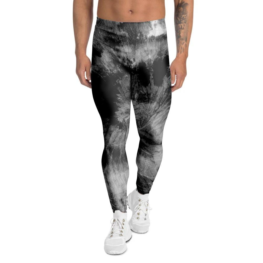 Black Tie Dye Men's Leggings-grizzshop