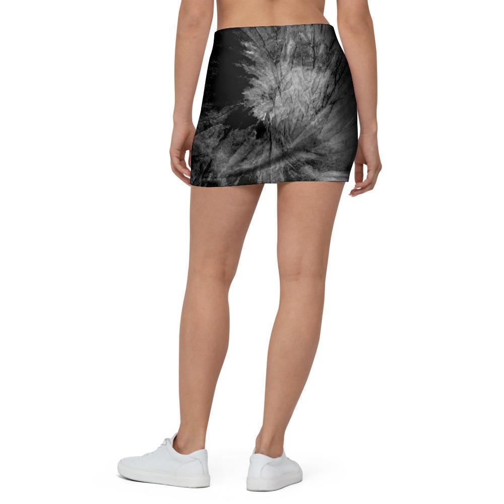 Black Tie Dye Mini Skirt-grizzshop