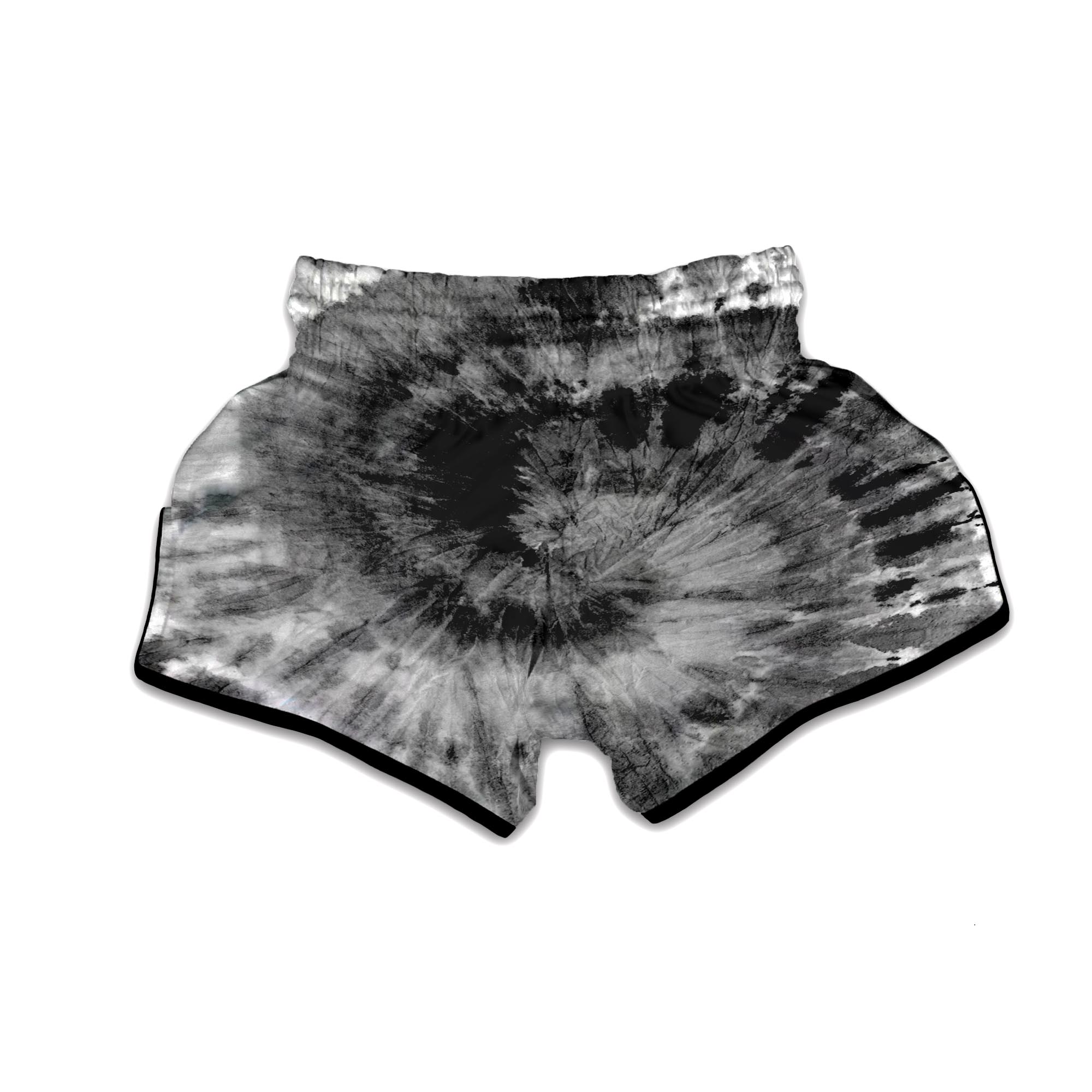 Black Tie Dye Muay Thai Boxing Shorts-grizzshop