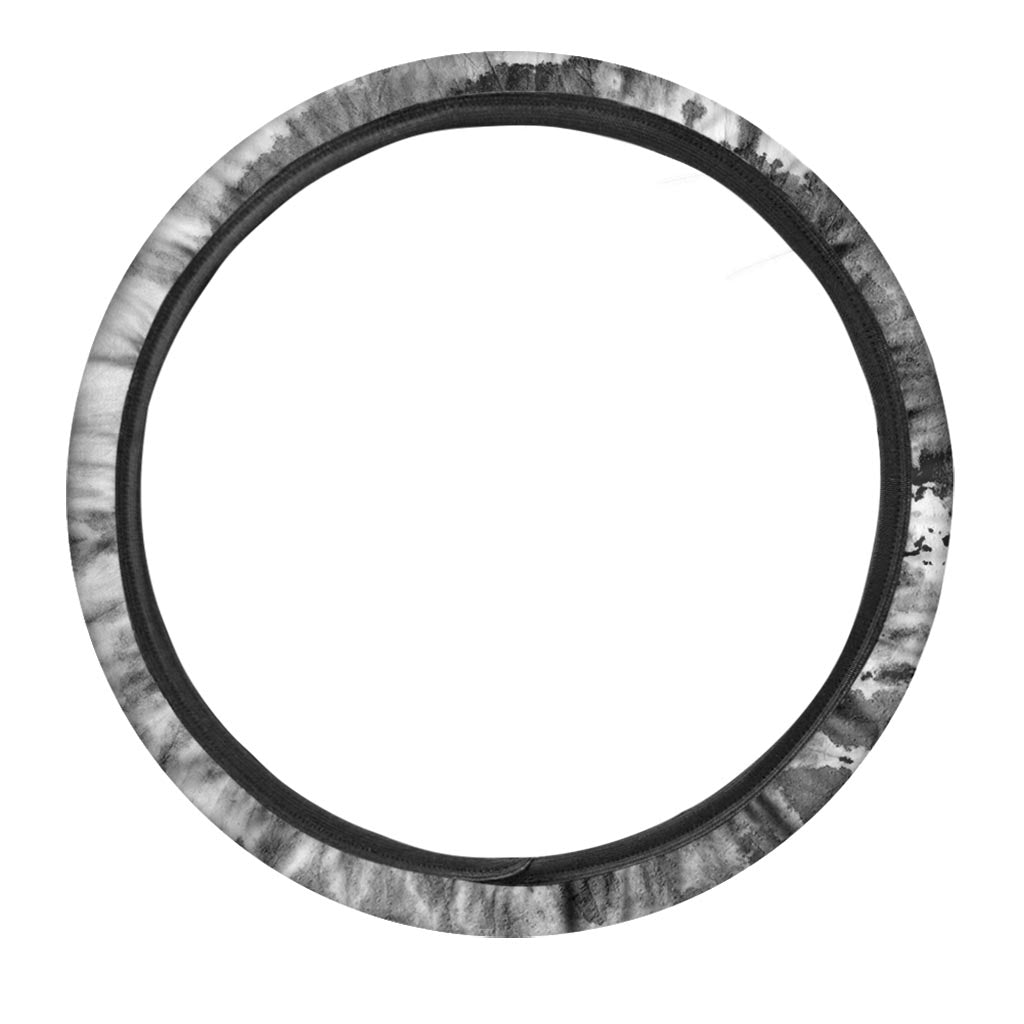 Black Tie Dye Steering Wheel Cover-grizzshop