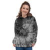 Black Tie Dye Women's Hoodie-grizzshop