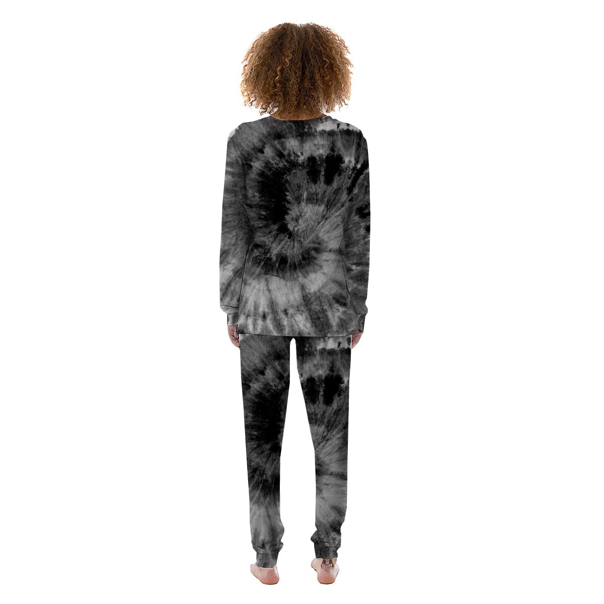 Black Tie Dye Women's Pajamas-grizzshop