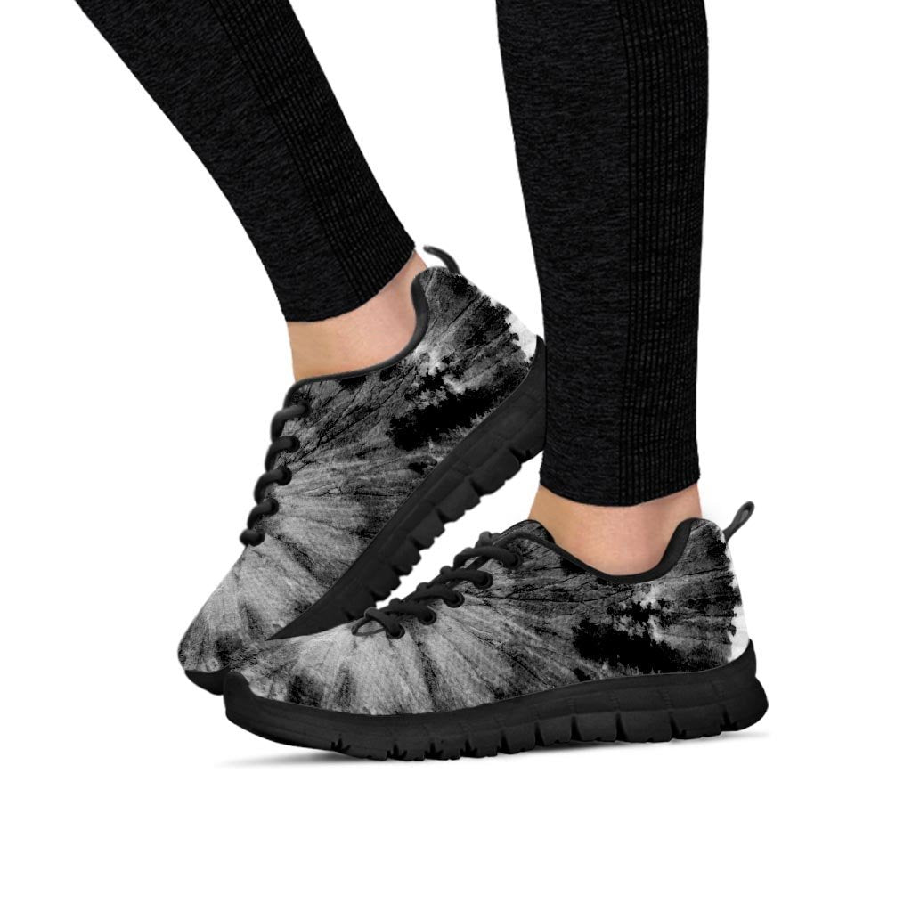 Black Tie Dye Women's Sneakers-grizzshop