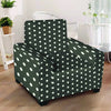 Black Tiny Polka Dot Armchair Cover-grizzshop