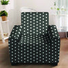 Black Tiny Polka Dot Armchair Cover-grizzshop