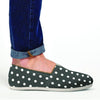 Black Tiny Polka Dot Canvas Shoes-grizzshop