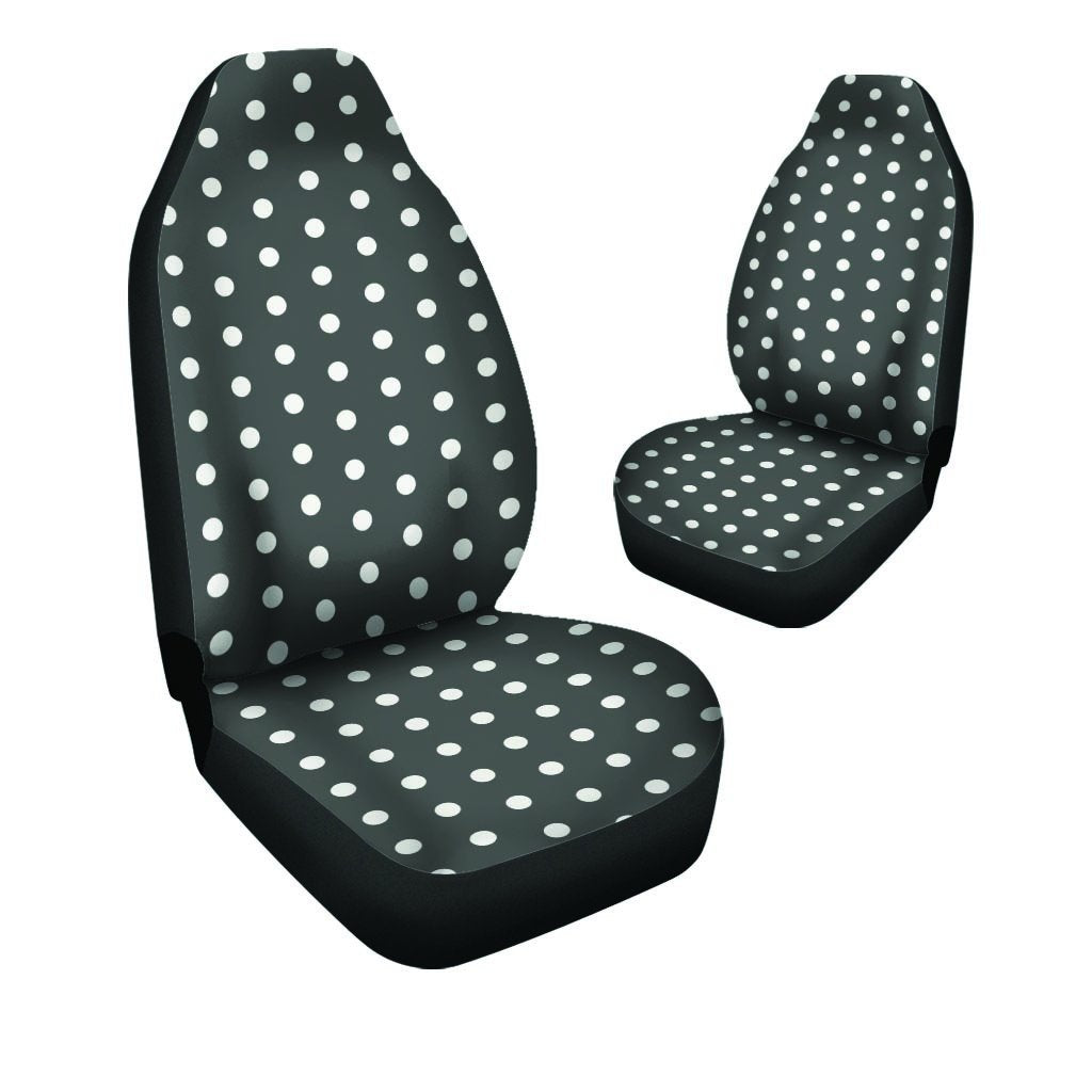 Black Tiny Polka Dot Car Seat Covers-grizzshop