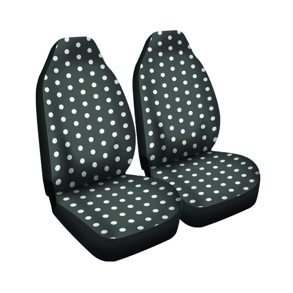 Black Tiny Polka Dot Car Seat Covers-grizzshop