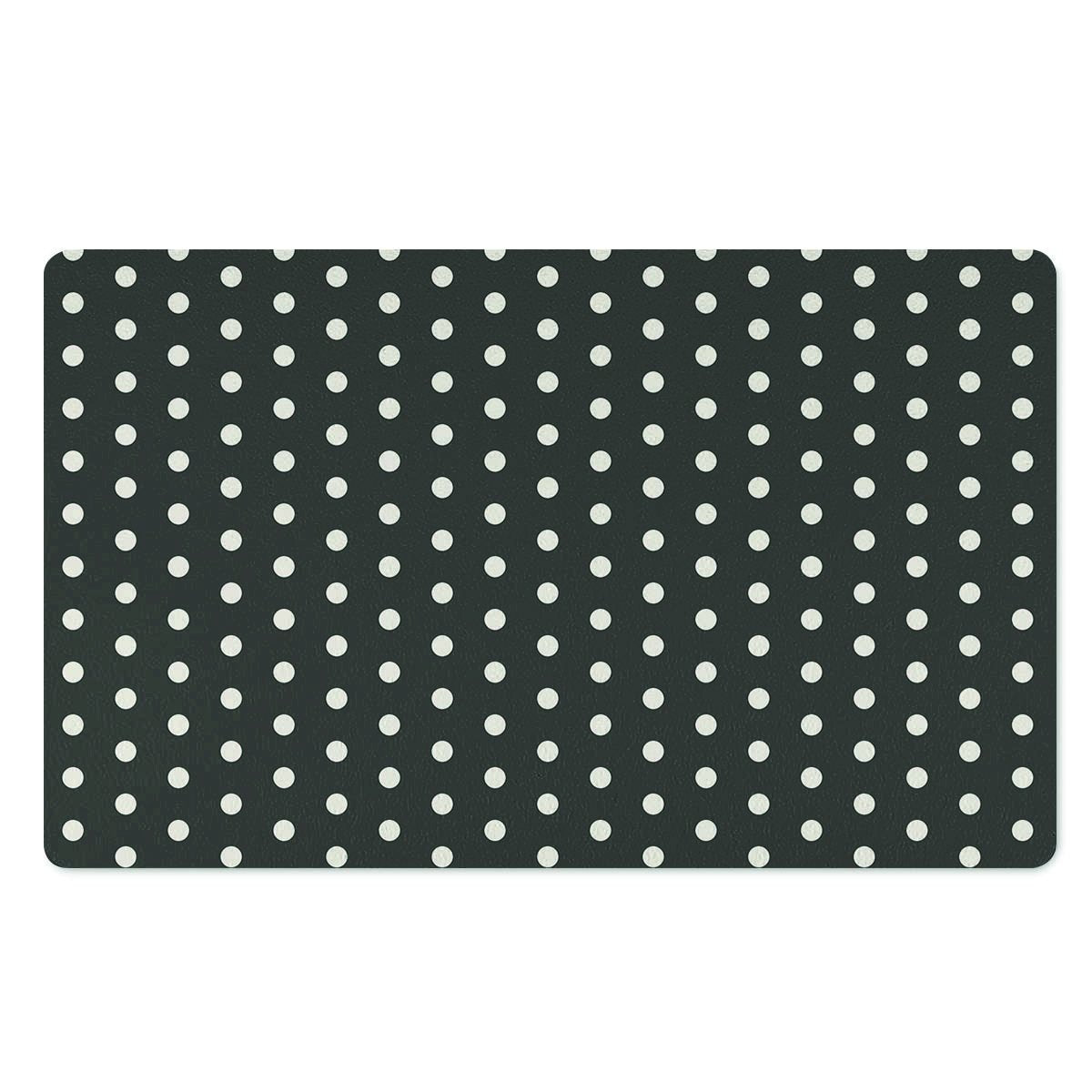 Black Tiny Polka Dot Door Mat-grizzshop