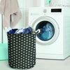 Black Tiny Polka Dot Laundry Basket-grizzshop