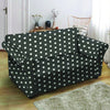 Black Tiny Polka Dot Loveseat Cover-grizzshop