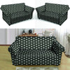 Black Tiny Polka Dot Loveseat Cover-grizzshop