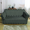 Black Tiny Polka Dot Loveseat Cover-grizzshop