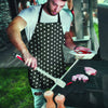 Black Tiny Polka Dot Men's Apron-grizzshop