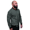 Black Tiny Polka Dot Men's Bomber Jacket-grizzshop