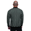 Black Tiny Polka Dot Men's Bomber Jacket-grizzshop