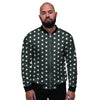 Black Tiny Polka Dot Men's Bomber Jacket-grizzshop